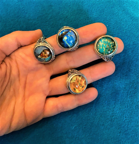 Bague Vintage : L'amandier de Van Gogh