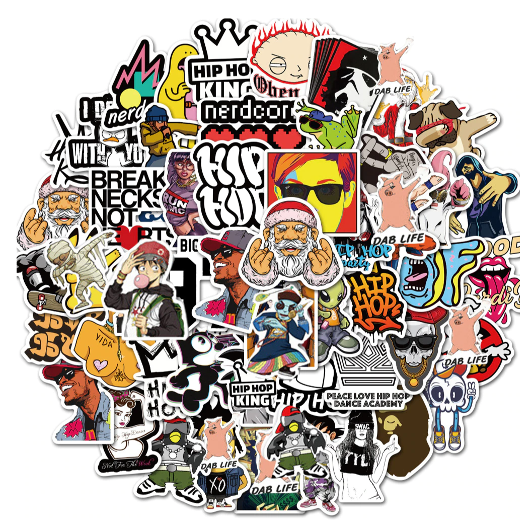 Pack de 40 Stickers Rock & HipHop memes – ArtiShow Shop