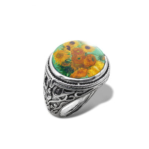 Bague Vintage : 12 Sunflowers de Van Gogh