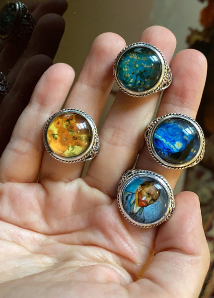 Bague Vintage : Sunflowers de Van Gogh