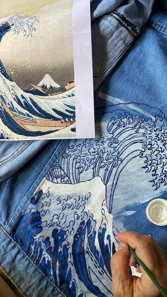 «The Great Wave off Kanagawa» Denim Jacket