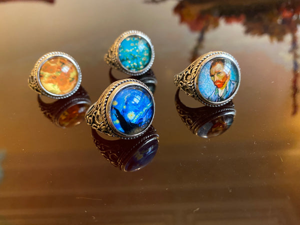 Bague Vintage : Sunflowers de Van Gogh