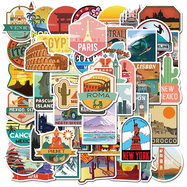 Pack de 40 Stickers  "Around the World"