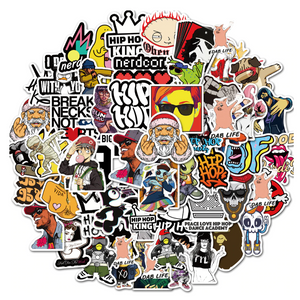 Pack de 40 Stickers "Rock & HipHop memes"