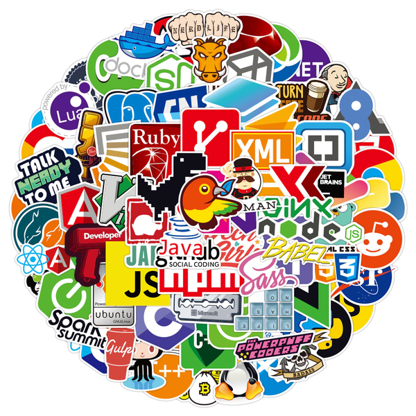 Pack de 40 Stickers "Language Informatique"