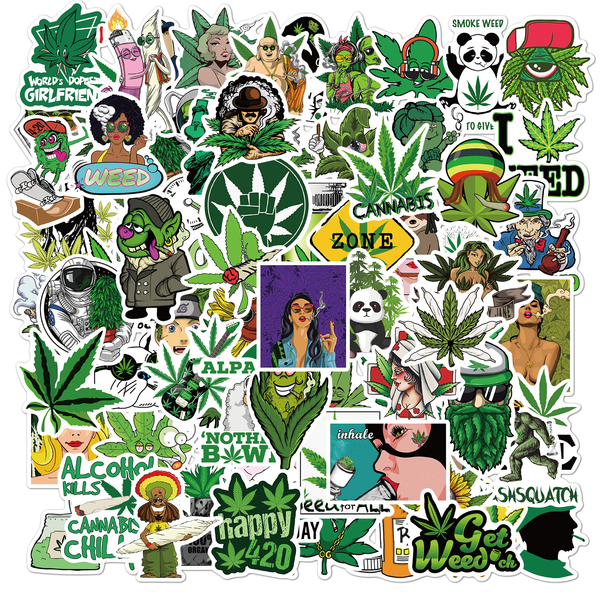 Pack de 40 Stickers "Weed"