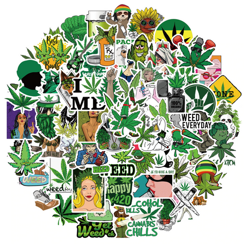 Pack de 40 Stickers "Weed"