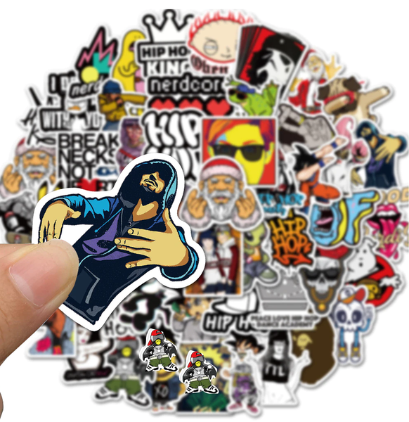 Pack de 40 Stickers "Rock & HipHop memes"