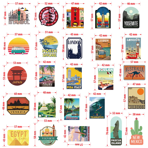 Pack de 40 Stickers  "Around the World"