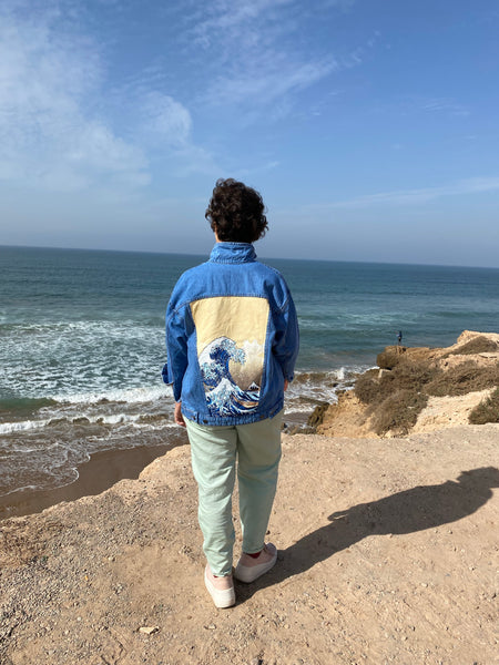 «The Great Wave off Kanagawa» Denim Jacket