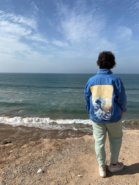 «The Great Wave off Kanagawa» Denim Jacket