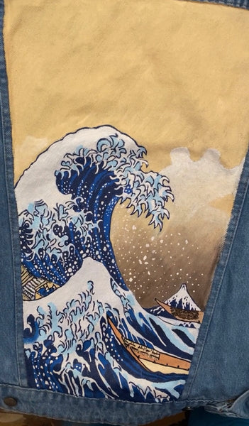 «The Great Wave off Kanagawa» Denim Jacket