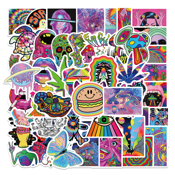 Pack de 40 Stickers "Trippy Psychédélique"