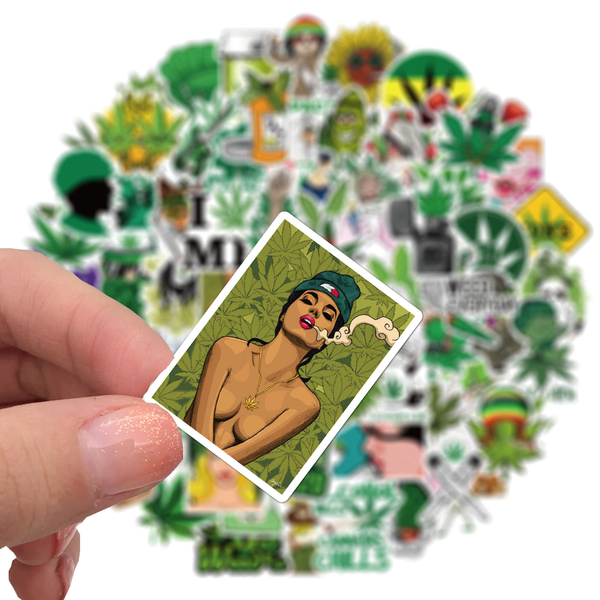 Pack de 40 Stickers "Weed"