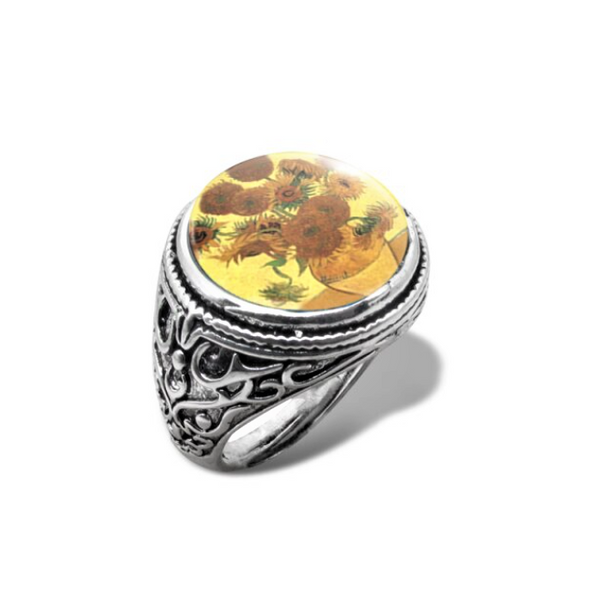 Bague Vintage : Sunflowers de Van Gogh