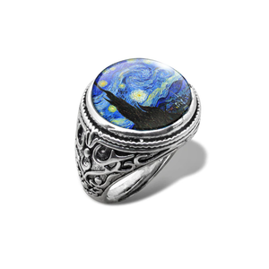 Bague Vintage : La Nuit Etoilée de Van Gogh